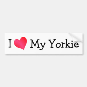 Pegatina Para Coche Me encanta mi Yorkie