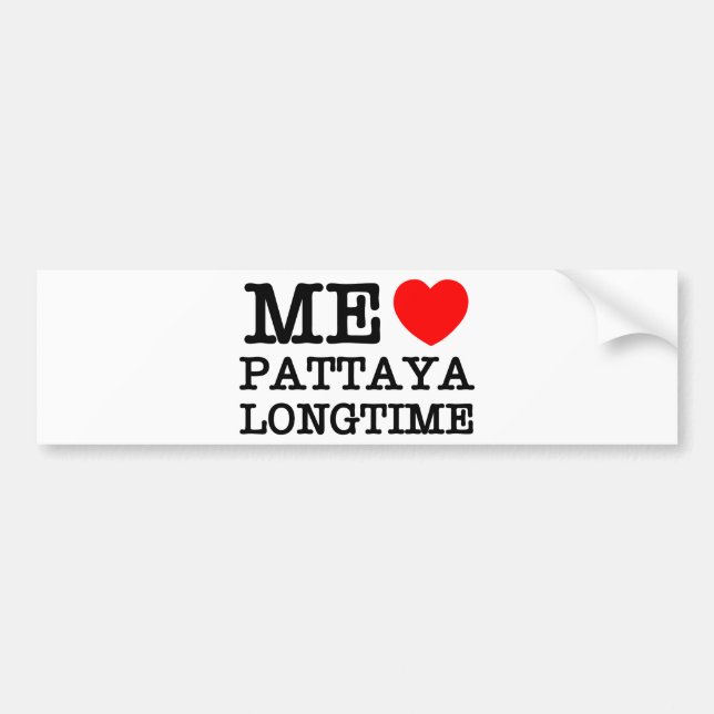 PEGATINA PARA COCHE ME ENCANTA PATTAYA DURANTE MUCHO TIEMPO (Frente)