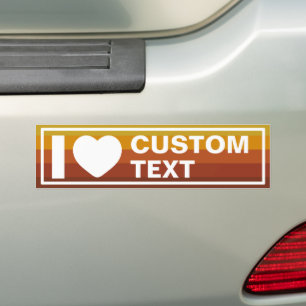 Pegatina Para Coche Me encanta personalizado vintage retro