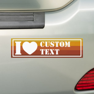 Pegatina Para Coche Me encanta personalizado vintage retro