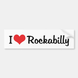 Pegatina Para Coche Me encanta Rockabilly Bumper Sticker