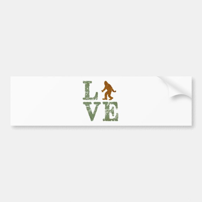 Pegatina Para Coche Me encanta Sasquatch (Frente)