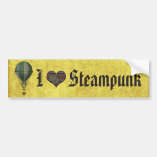 Pegatina Para Coche Me encanta Steampunk