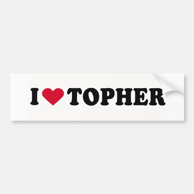 PEGATINA PARA COCHE ME ENCANTA TOPHER (Frente)