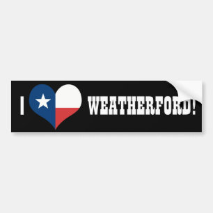 PEGATINA PARA COCHE ME ENCANTA WEATHERFORD TEXAS