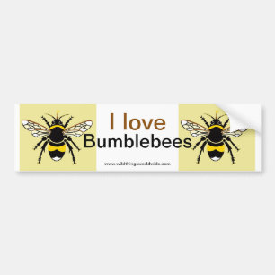 Pegatina Para Coche Me encantan las abejas con burbujas - Vida silvest