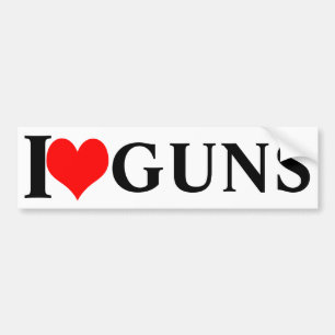 Pegatina Para Coche ¡Me encantan las armas!