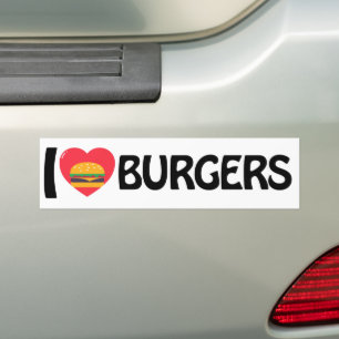 Pegatina Para Coche Me encantan las hamburguesas