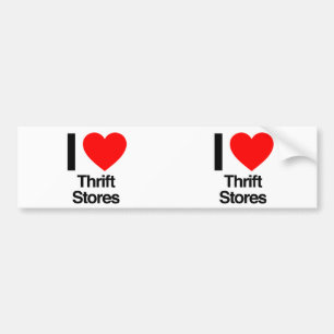 Pegatina Para Coche me encantan las tiendas de thrift