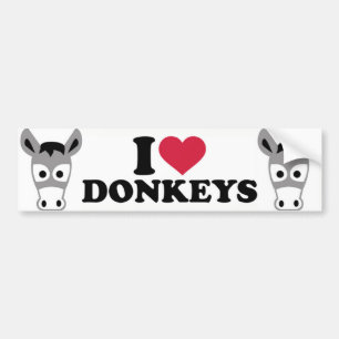 Pegatina Para Coche Me encantan los burros