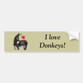 Pegatina Para Coche Me encantan los burros Demure Donkey