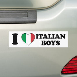 Pegatina Para Coche Me encantan los chicos italianos