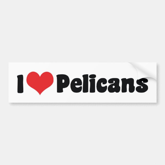 Pegatina Para Coche Me encantan los Pelícanos - Pelican Lover (Frente)