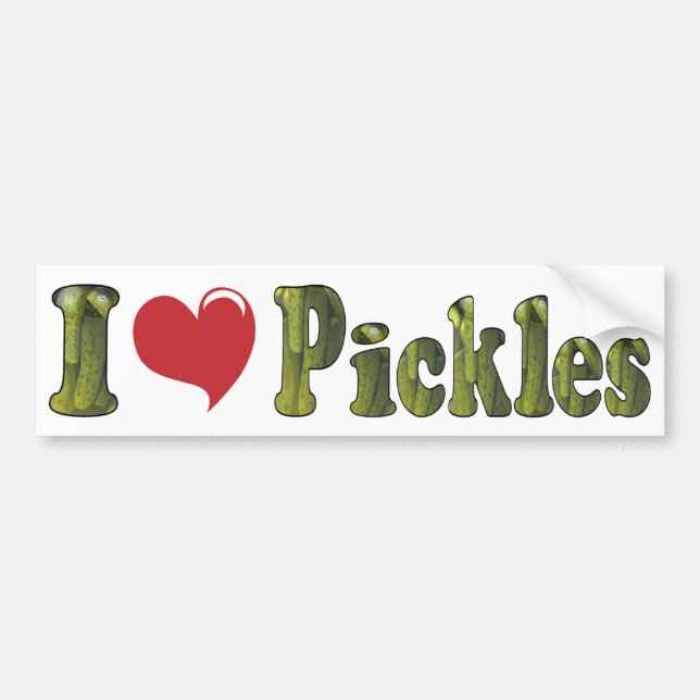 Pegatina Para Coche Me encantan los pickles (Frente)
