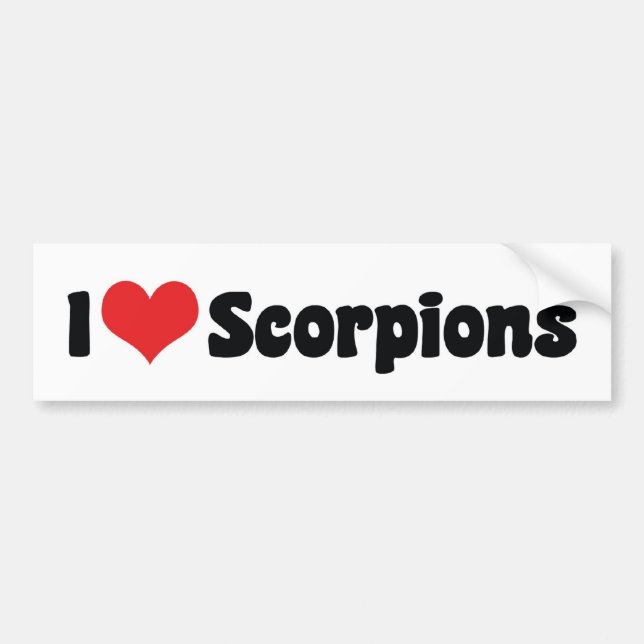 Pegatina Para Coche Me encantan los Scorpions (Frente)