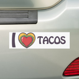 Pegatina Para Coche Me encantan los tacos