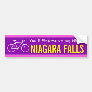 Pegatina Para Coche "Me encontrarás en mi bicicleta en NIAGARA FALLS"