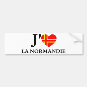 Pegatina Para Coche Me gusta a Normandía