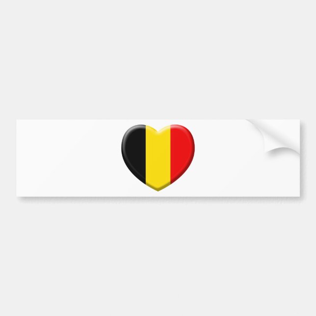Pegatina Para Coche me gusta Bélgica (Frente)
