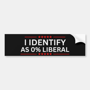 Pegatina Para Coche Me identifico como 0% liberal