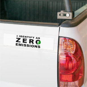 Pegatina Para Coche Me identifico como emisiones cero