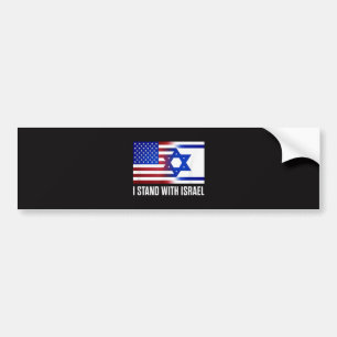 Pegatina Para Coche Me mantengo con Israel Patriótico
