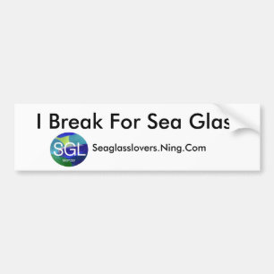 Pegatina Para Coche Me rompo para el vidrio del mar, Seaglasslover…