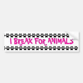Pegatina Para Coche Me rompo para los animales