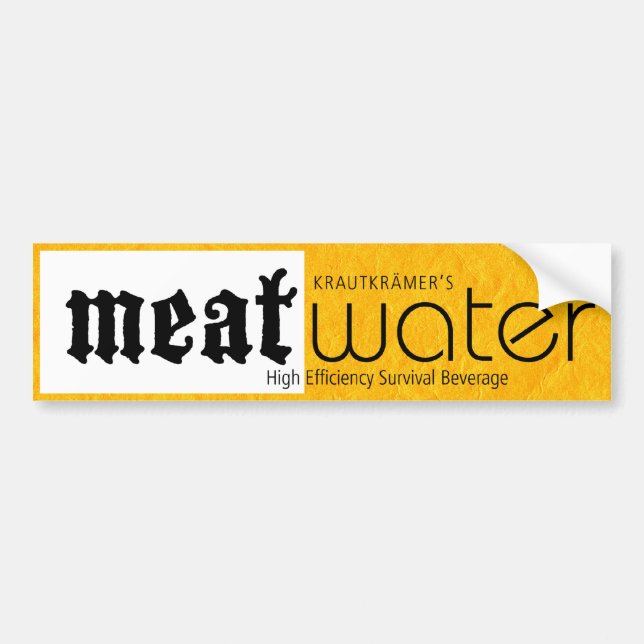 Pegatina Para Coche MeatWater Bumpersticker (Frente)