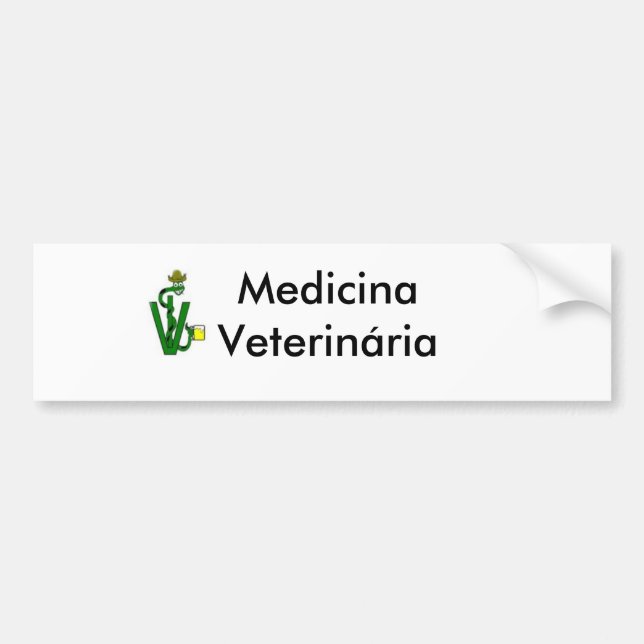 Pegatina Para Coche Medicina veterinária (Frente)