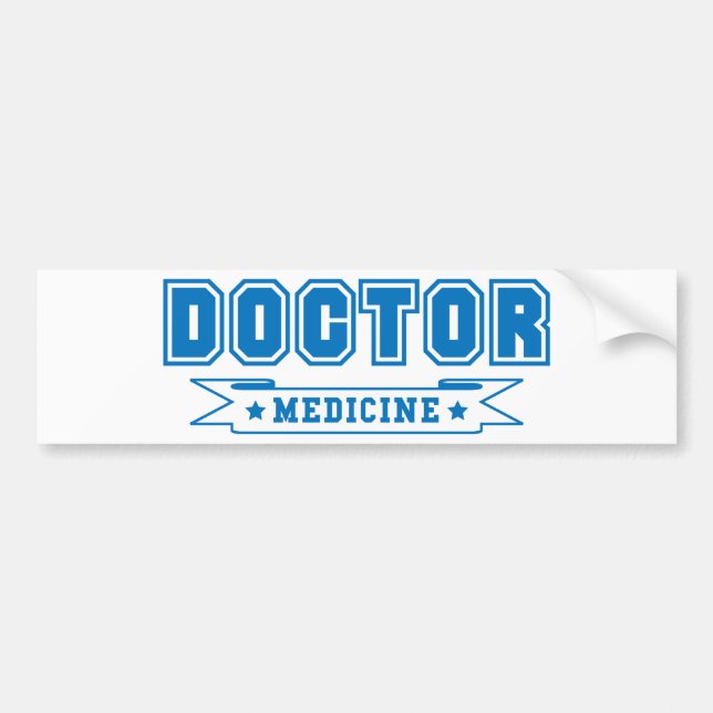 Pegatina Para Coche Médico de la bandera de la medicina (Frente)