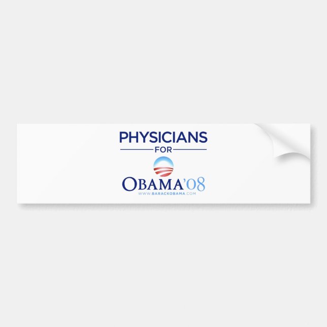 Pegatina Para Coche Médicos para Obama (Frente)