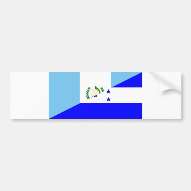 Pegatina Para Coche medio símbolo de la bandera de Guatemala Honduras (Frente)