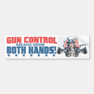 Pegatina Para Coche Medios del control de armas usando el favorable