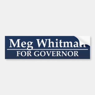 Pegatina Para Coche Meg Whitman para el gobernador