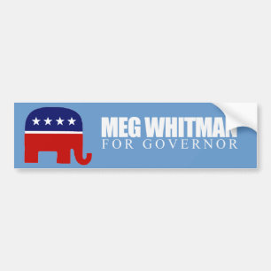 Pegatina Para Coche Meg Whitman para el gobernador 2010