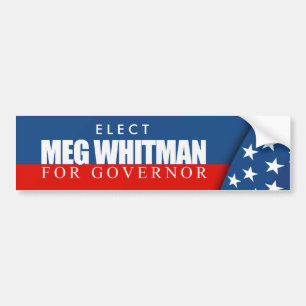 Pegatina Para Coche Meg Whitman para el gobernador 2010