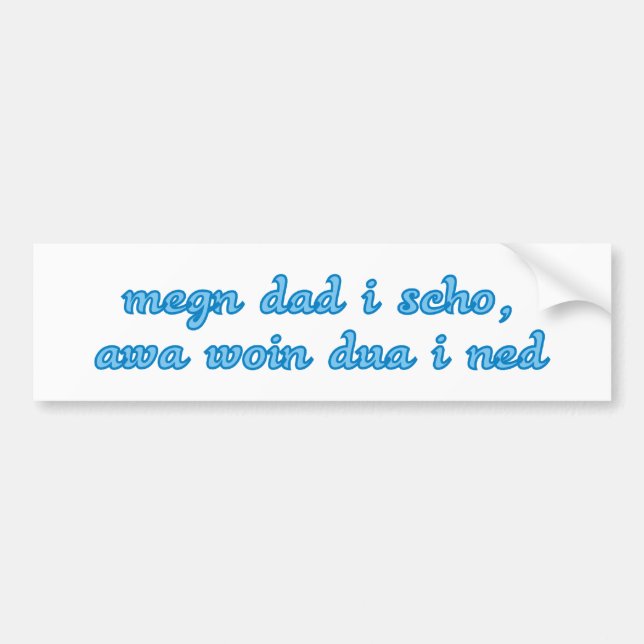 Pegatina Para Coche megn dad i scho dicho bávaro Baviera bávara (Frente)