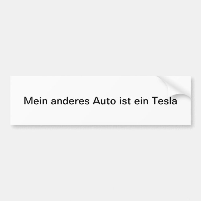 Pegatina Para Coche Mein anderes Auto ist ein Tesla Autoaufkleber (Frente)