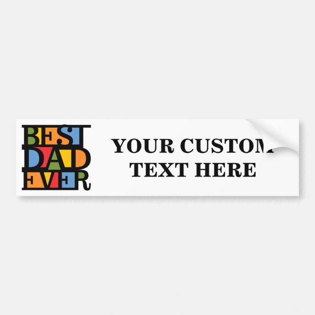Pegatina Para Coche MEJOR PAPÁ QUE NUNCA personalizado (Frente)