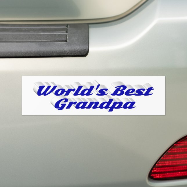 Pegatina Para Coche Mejor texto azul para el abuelo (en coche)
