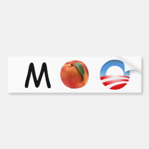 Pegatina Para Coche ¡Melocotón Obama de M - acuse a Obama!