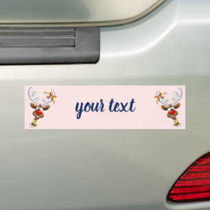 Pegatina Para Coche Meme Divertido de Navidad de Reno Espiando