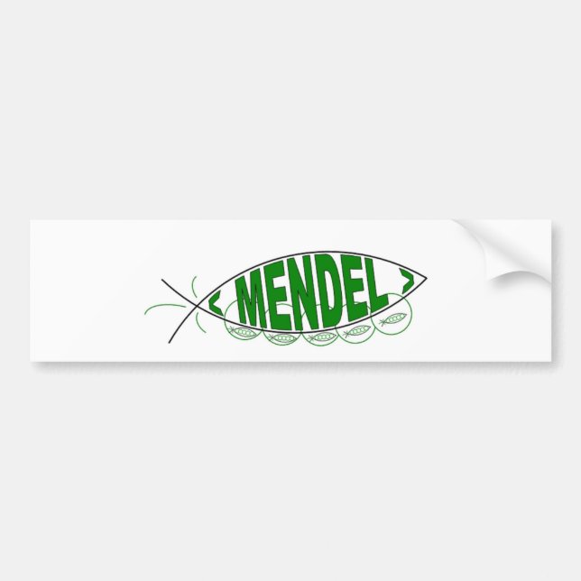 Pegatina Para Coche Mendel Peapod Fish Bumper Sticker (Frente)