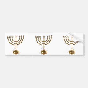 Pegatina Para Coche menorah de oro
