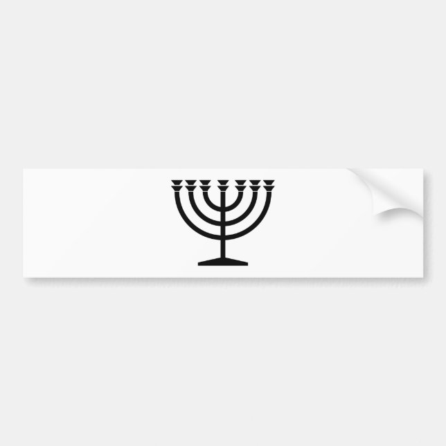Pegatina Para Coche Menorah judía (símbolo del judaísmo) (Frente)