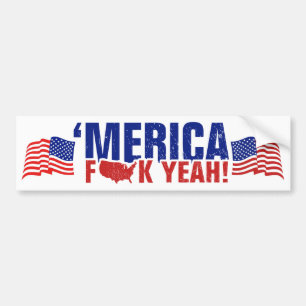 Pegatina Para Coche ¡'Merica Fck sí! Divertido y patriótico