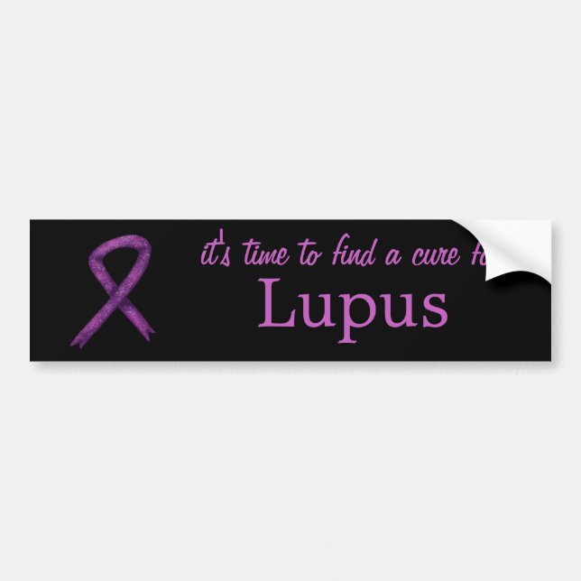 Pegatina Para Coche Mes de Conciencia Lupus / Personalizado Cinta Púrp (Frente)