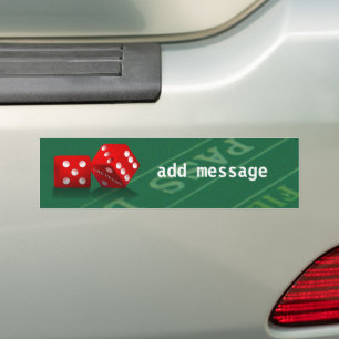 Pegatina Para Coche Mesa de Craps con Dados de Las Vegas