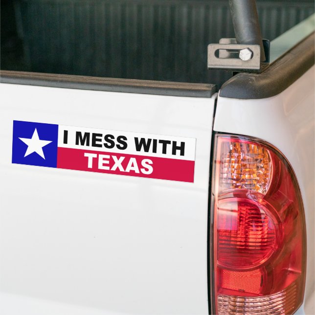 PEGATINA PARA COCHE MESS CON TEXAS (En Camión)